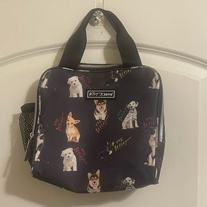 Betsey Johnson Dog Print insulated lunch tote